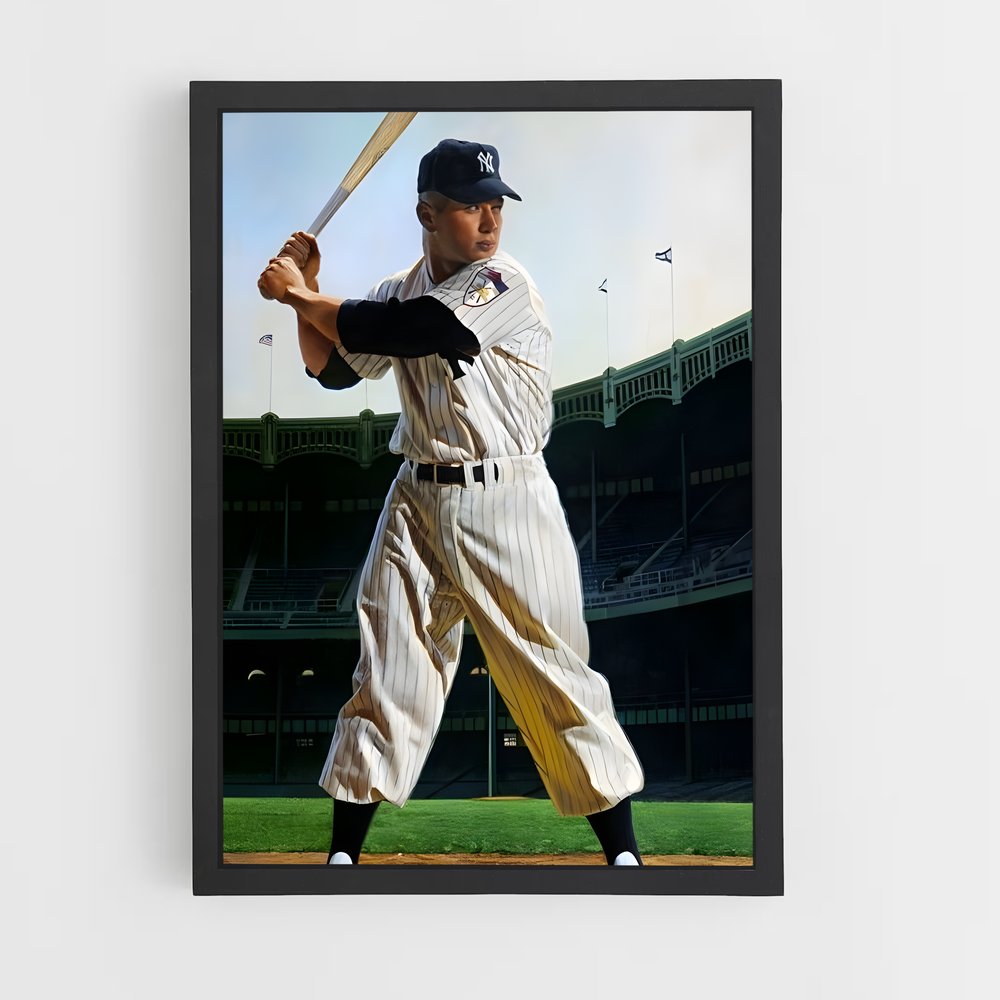 Poster Mickey mantle bâton – affiche Baseball (vue 2)
